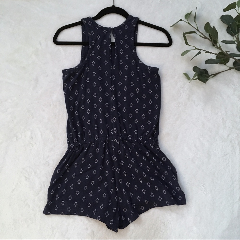 Old Navy | blue patterned High neck romper. - Picture 4 of 4